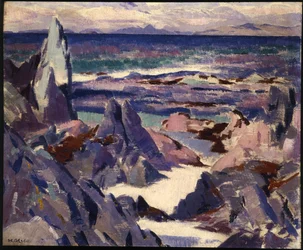 Cathedral Rock, Rhum, de Iona (óleo sobre tela)