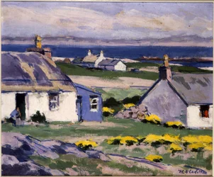 Cuil Phail Croft, The Two Crofts, Iona (óleo sobre tela)
