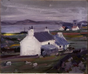 Farmsteading, Iona, Auchabhaich Croft (óleo sobre tela)