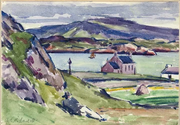 Figura e Kirk, Iona (lápis & w - c no papel)