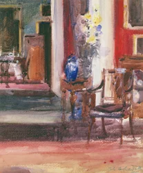 Interior, de, a, casa artistas, ainslie, lugar, edimburgo, (wc, ligado, paper)