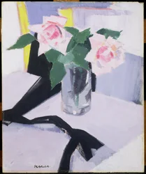 Rosas em Cassis, 1921 (óleo sobre madeira compensada)
