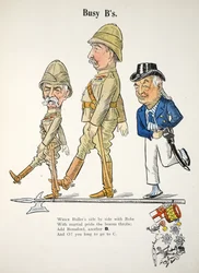 Busy B&39;s, ilustração do alfabeto de Struwwelpeter, verso por Harold Begbie (1871-1929)