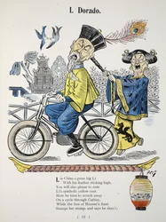 L Dorado, ilustração do alfabeto de Struwwelpeter, verso por Harold Begbie (1871-1929)