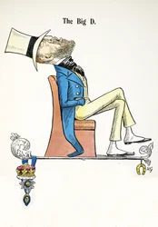 The Big D, ilustração do alfabeto de Struwwelpeter, verso por Harold Begbie (1871-1929)