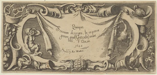 Placa de título, de Five Senses Five Senses, ca. 1655