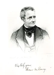 Thomas de Quincey (1785-1859), de uma fotografia de daguerreótipo de Howie