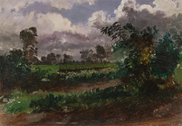 Uma Vista através do Jardim do Artista a partir da sua Casa em Exmouth, Devonshire
