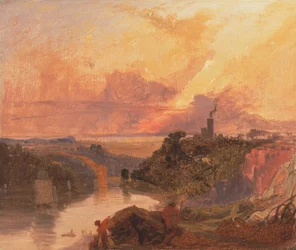 O desfiladeiro de Avon ao pôr do sol