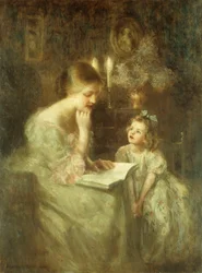 Storytime (óleo sobre tela)