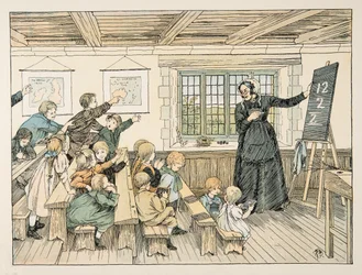 A Dama, de Four and Twenty Toilers, pub. 1900 (litografia a cores)