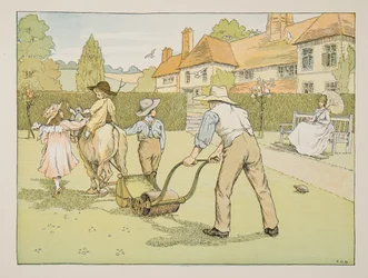 O jardineiro, de Four and Twenty Toilers, pub. 1900 (litografia a cores)