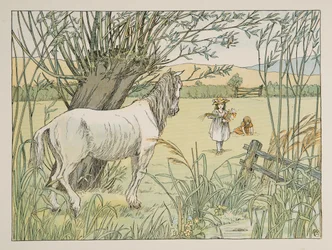 The Old Bus Horse, de Four and Twenty Toilers, pub. 1900 (litografia a cores)