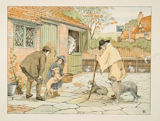O veterinário, de Four and Twenty Toilers, pub. 1900 (litografia a cores)