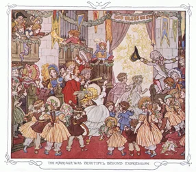 O casamento era de uma beleza indescritível, de The Magic Fishbone pub.by Warne  Co, c.1940 (litografia a cores)