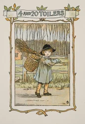 Vinheta de Four and Twenty Toilers, pub. 1900 (litografia a cores)