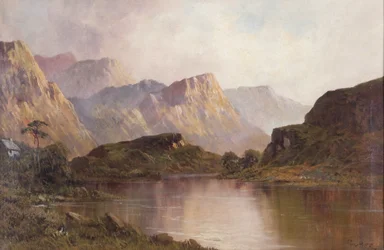 Lagos e montanhas (óleo sobre tela)