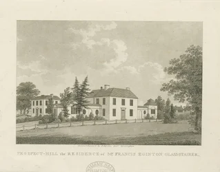 Soho - Casa de Francis Eginton: gravura aquatint, nd [c 1798] (imprimir)