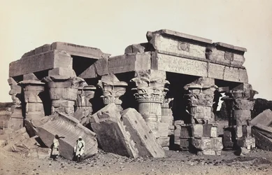 "Egito e Palestina": ruínas do templo de Sobek e Haroeri de Kom Ombo, Alto Egito