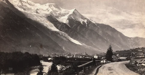 Vista panorâmica de Chamonix-Mont Blanc, na França