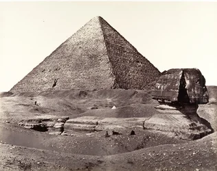 A Grande Pirâmide e a Grande Esfinge, 1858.