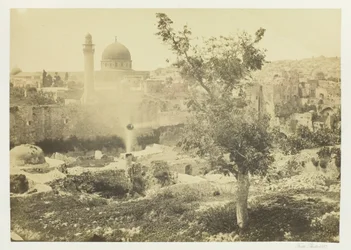 A Mesquita de Omar, Jerusalém, 1857.