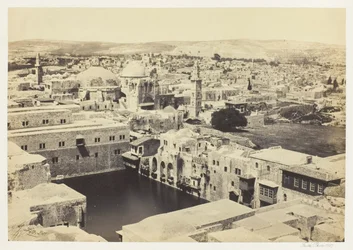 A piscina de Ezequias, da torre de Hippico, Jerusalém