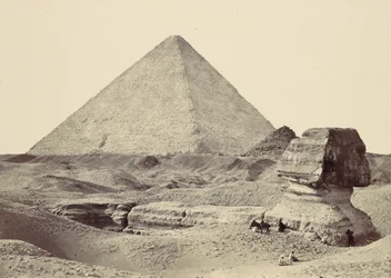A Esfinge e a Grande Pirâmide, Geezeh, 1857.