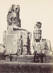 As estátuas de Memnon. Planície de Tebas, 1857.