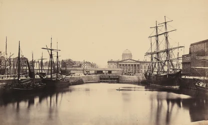 O porto de Liverpool.