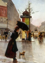 Cena de rua de Paris, 1890