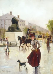 Cena de rua de Paris, 1890