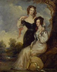 A Condessa de Chesterfield e o Exmo. Sra. George Anson, filhas de Cecil, Primeiro Lorde Forester