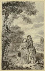 Ilustração para Roderick Random, de Tobias Smollett