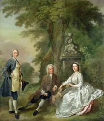 Jonathan Tyers (d.1767) e sua filha, Elizabeth e seu marido, John Wood, c.1750-52