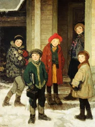 Porta da casa da escola