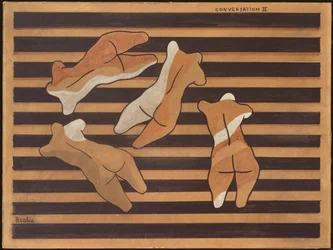 Conversação II, c.1922 (aguarela sobre cartão de composição)