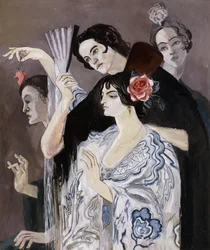 Mulheres espanholas; Femmes Espagnoles, c. 1924-25 (guache sobre cartão)