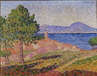 Vista de St. Tropez a partir da cidadela (óleo sobre tela)