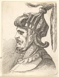 Cabeça com capacete, 1662-78.