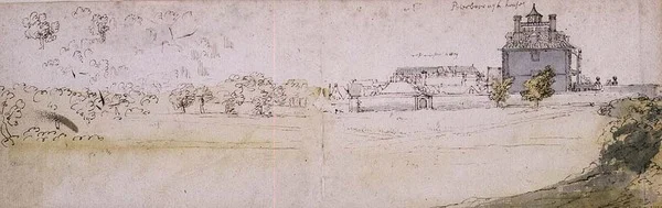 Peterborough House e Abadia de Westminster (aguarela)