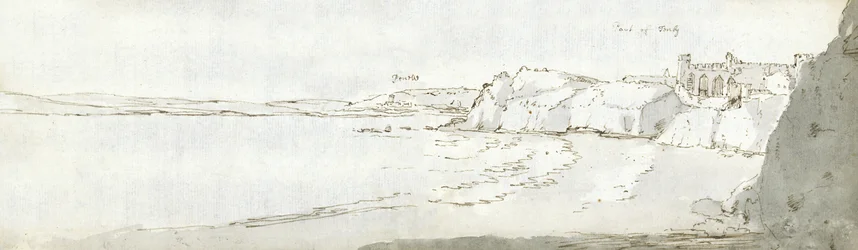 Porto de Tenby, c.1678 (aguarela e tinta castanha sobre papel)