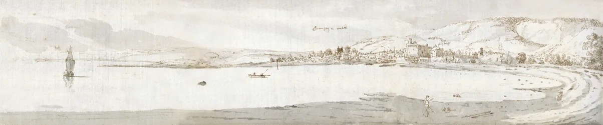 Swansea, c.1678 (aguarela e tinta castanha sobre papel)