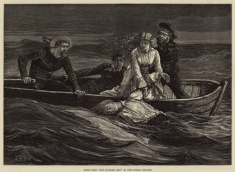 Cena do navio afundado, no teatro olímpico