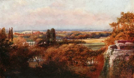 O Tamisa e Eton do terraço, o Castelo de Windsor