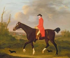 Um Cavalheiro no seu Caçador a cavalgar para Hounds