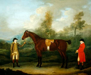 Caçador com o seu cavalo e noivo