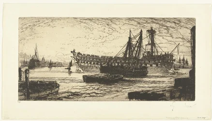 Desmontando o navio Agamenon Rompimento do Ageemnon