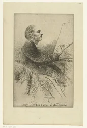 Autorretrato de Francis Seymour-Haden Retrato de Francis Seymour Haden, No. 4 (durante a pintura)
