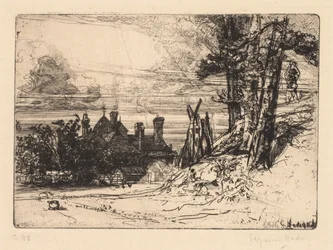Casa de Horsleys em Willesley, 1865.